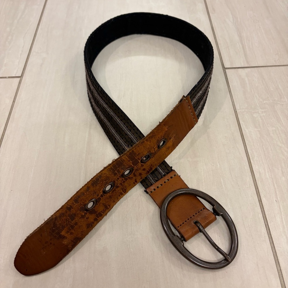 Brown Leather Sequence Women’s Belt